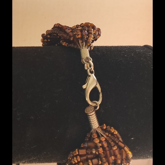 Handcrafted 6” Seed Beaded Triple Braided Bracelet - Picture 4 of 6